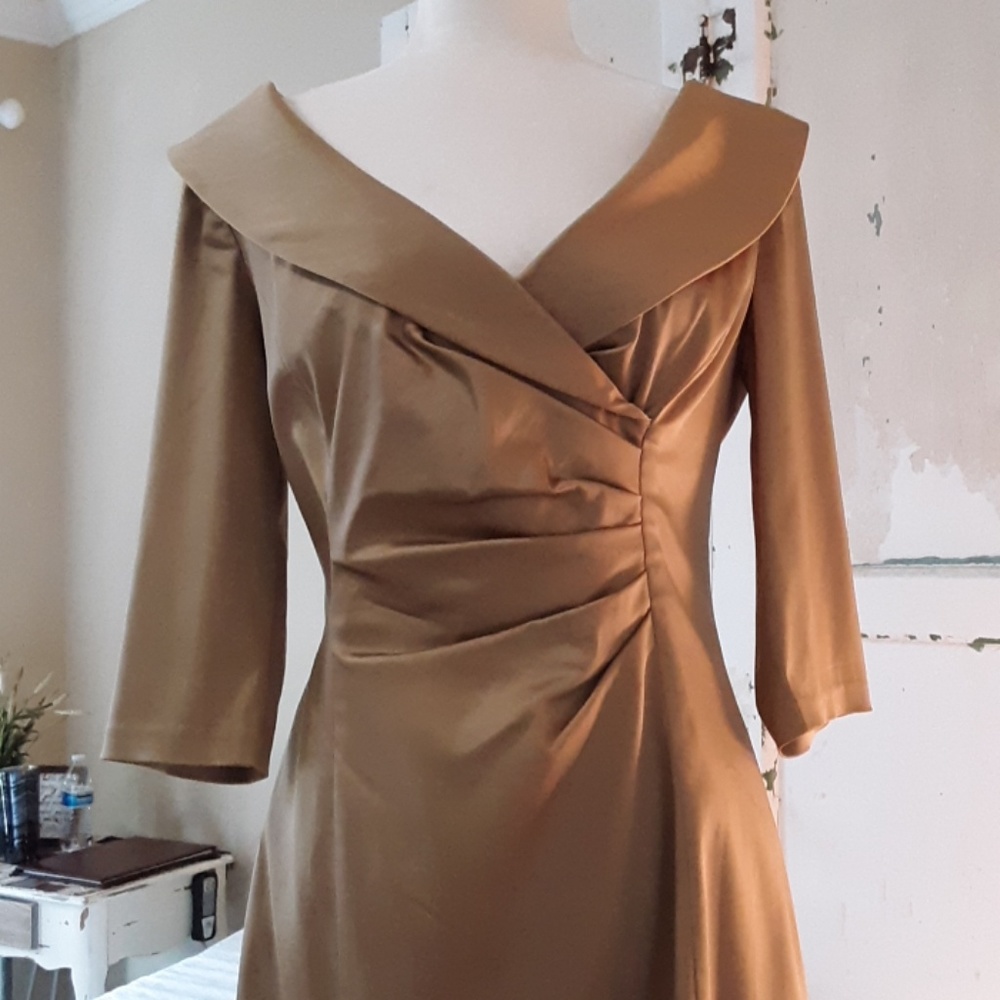 LN gold/bronze Kay Unger NY cocktail/formal